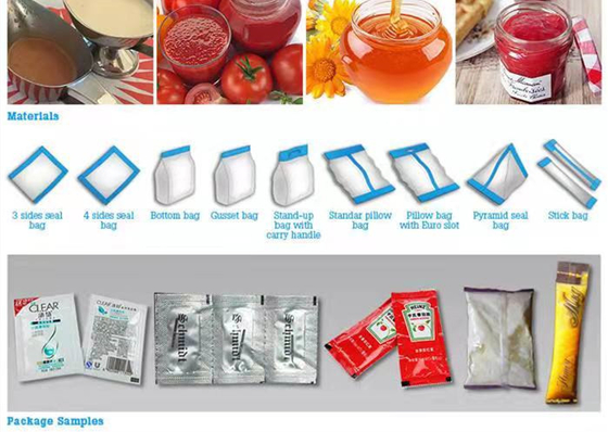 Średnia pasta Pionowa maszyna do napełniania płynem Automatyczna maszyna do formowania worków 5 kg