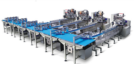 Biscuit Cookie Food Automatyczna linia do pakowania Ciasto Waffle Feeding and Bag Packing Line