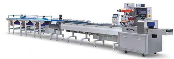Biscuit Cookie Food Automatyczna linia do pakowania Ciasto Waffle Feeding and Bag Packing Line
