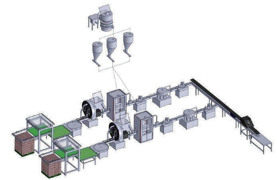 Liniowa automatyczna maszyna do pakowania w proszku Auger Filling Capping Machine
