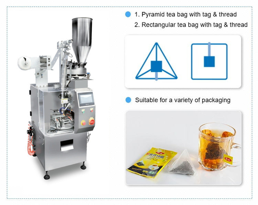 Pyramid Nylon Filter Automatyczna maszyna do pakowania żywności 10g torebka na herbatę z tagiem sznurkowym